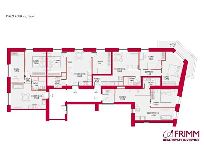 Appartamento trilocale in vendita in Piazza Acilia, Roma