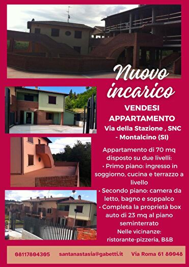 Appartamento trilocale in vendita in Via della Stazione, Montalcino