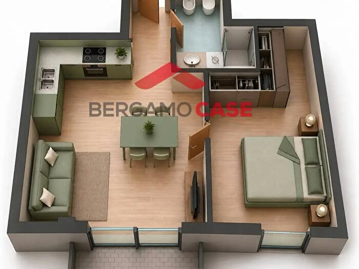 Appartamento bilocale in vendita in Via Pascoli, Bergamo
