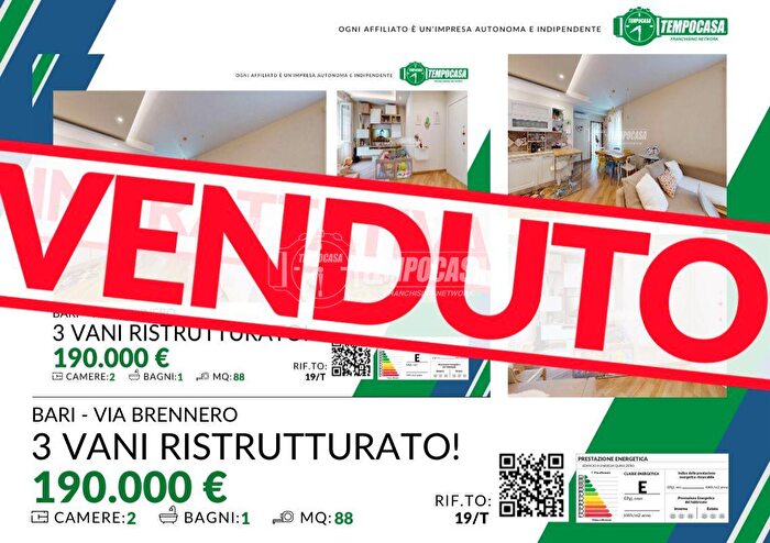 Appartamento trilocale in vendita in Via Brennero, Bari