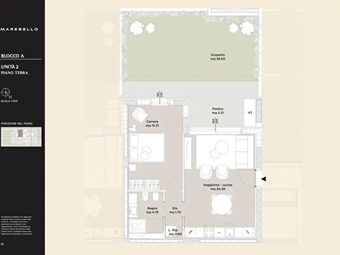 Appartamento bilocale in vendita in Rimini