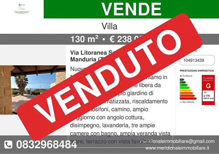 Casa con 6 locali in vendita in Via Litoranea Salentina Manduria Taranto, Manduria