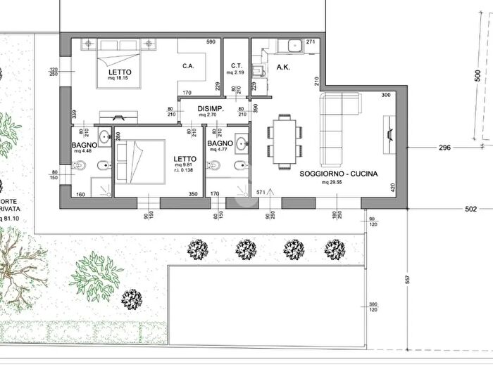 Appartamento trilocale in vendita in Via Romea Vecchia, Ravenna