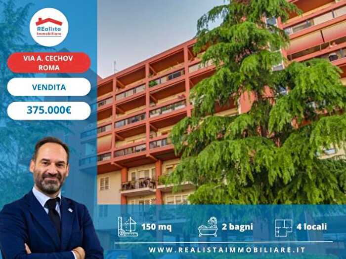 Appartamento quadrilocale in vendita in Via Anton Cechov, Roma