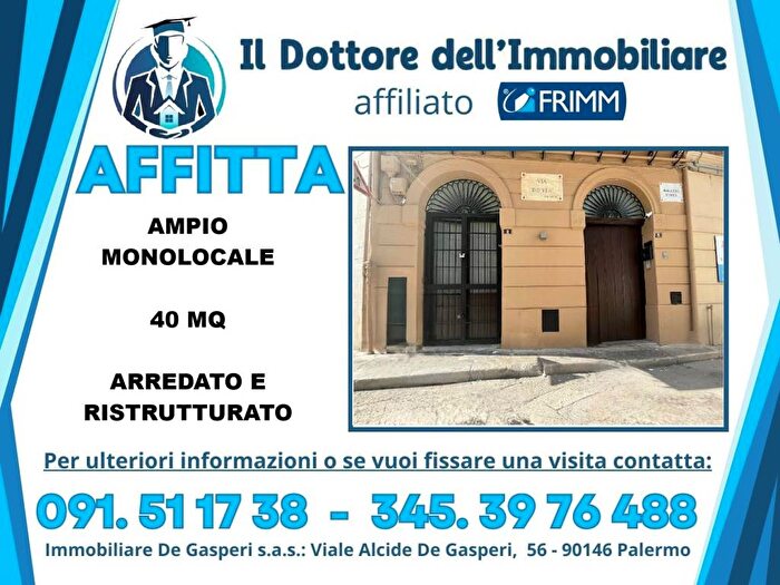 Appartamento monolocale in affitto in Via Bontà, Borgo Vecchio, Palermo