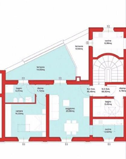 Appartamento bilocale in vendita in Via Rinaldi, Jesi