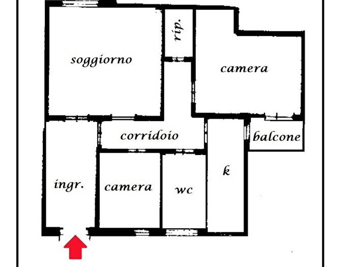 Appartamento trilocale in affitto in via Foria, San Carlo AllArena, Napoli