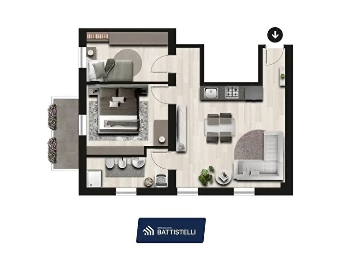 Appartamento trilocale in vendita in Via Lago di Garda, Bastia Umbra