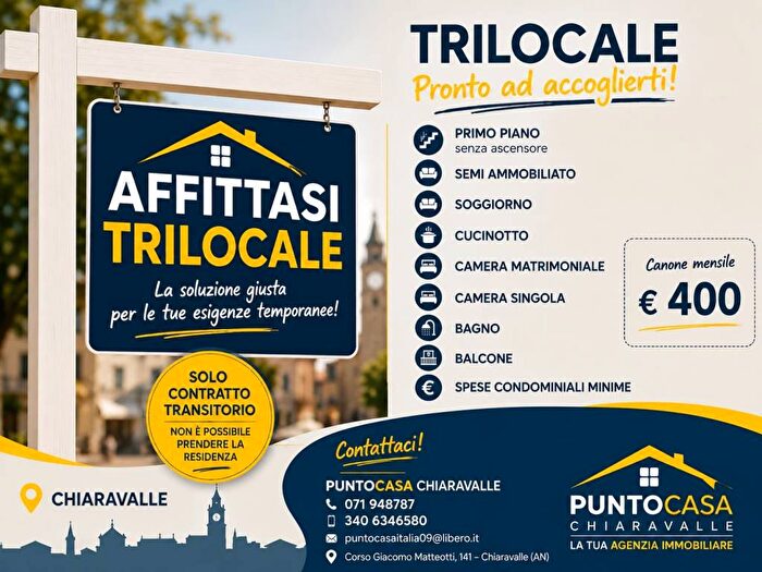 Appartamento trilocale in affitto in Centro, Chiaravalle