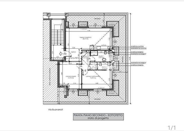 Appartamento trilocale in vendita in Via Michelangelo Buonarroti, Bareggio