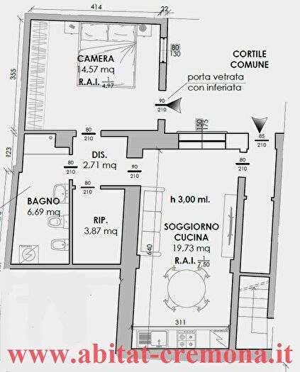Appartamento bilocale in vendita in Via XI Febbraio, Cremona