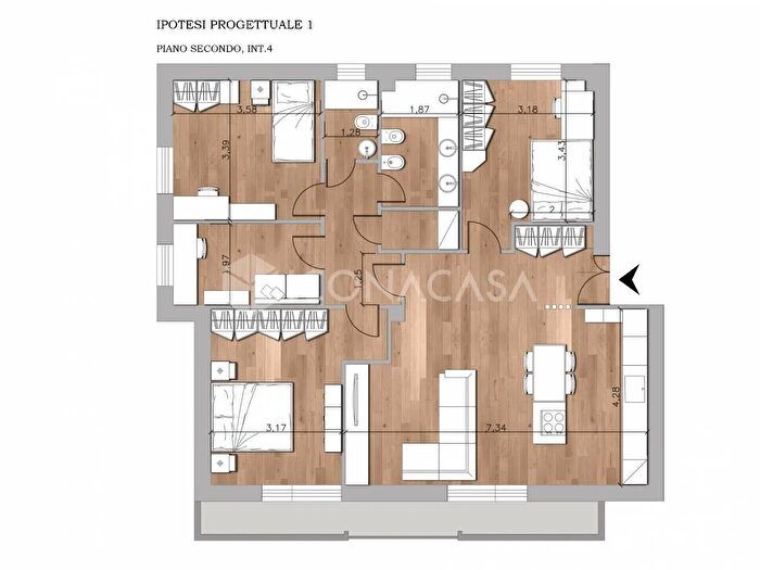 Appartamento con 5 locali in vendita in Via Castellana Sicula, Roma