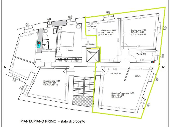 Appartamento con 5 locali in vendita in Palestro, Massa