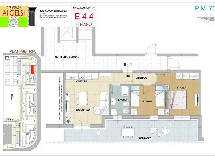Appartamento trilocale in vendita in Via Don Renzo Cassoni, Trento