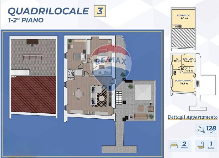 Appartamento quadrilocale in vendita in Via Roma, Treviolo