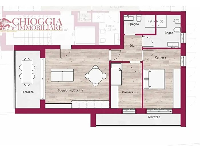 Appartamento trilocale in vendita in Via M Polo a, Chioggia