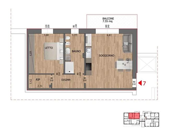 Appartamento bilocale in vendita in Reggio Emilia