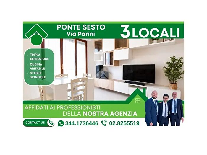 Appartamento trilocale in vendita in Via Giuseppe Parini, Rozzano
