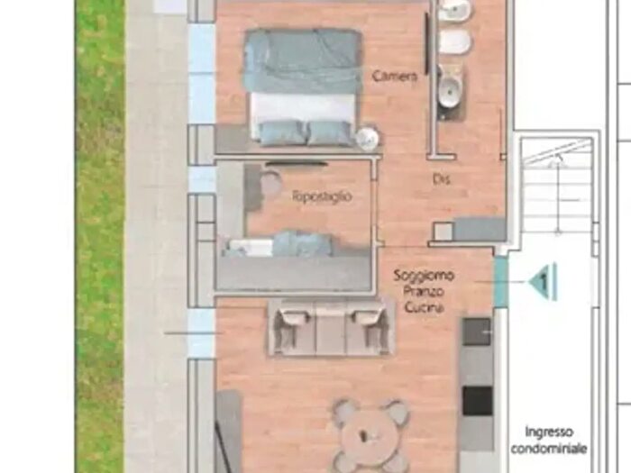 Appartamento trilocale in vendita in Via Po b, Misano Adriatico