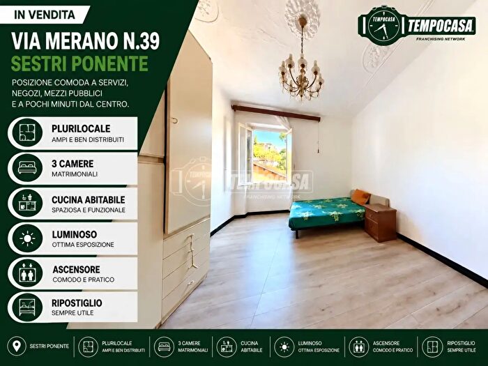 Appartamento con 5 locali in vendita in Via Merano, Genova