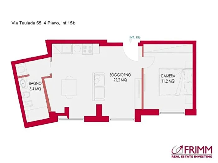 Appartamento bilocale in vendita in Via Teulada, Roma