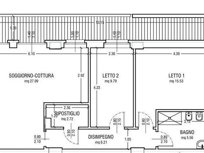 Appartamento trilocale in vendita in Pisa