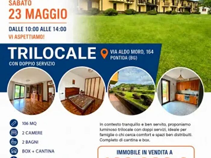 Appartamento trilocale in vendita in Pontida