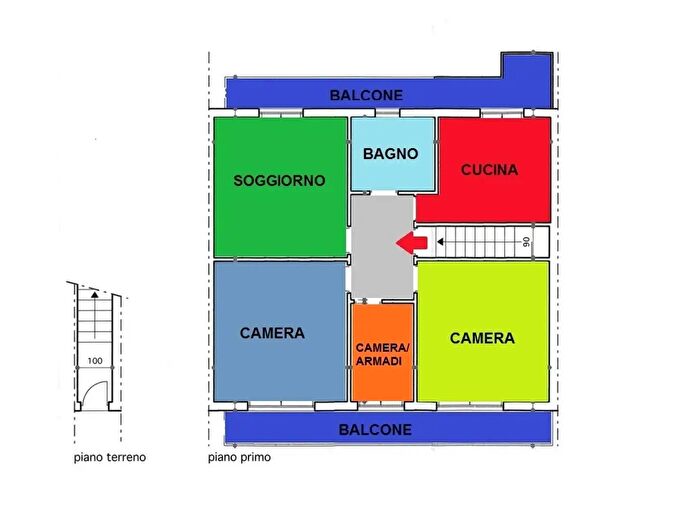 Appartamento quadrilocale in vendita in Via Mameli, Viareggio