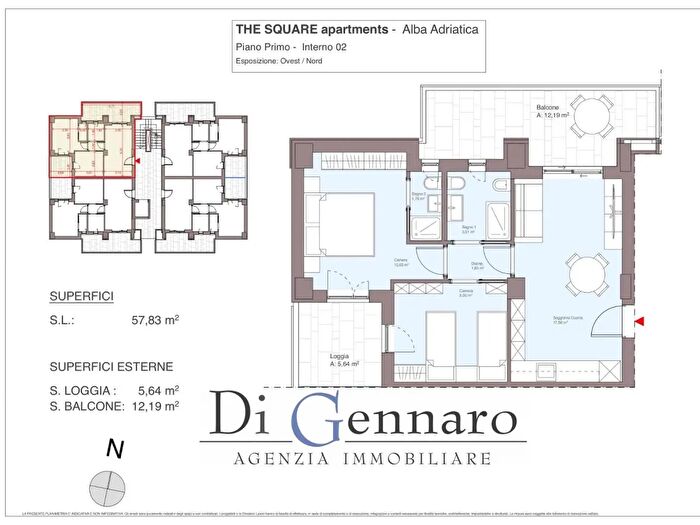 Appartamento trilocale in vendita in Via Toscana, Alba Adriatica