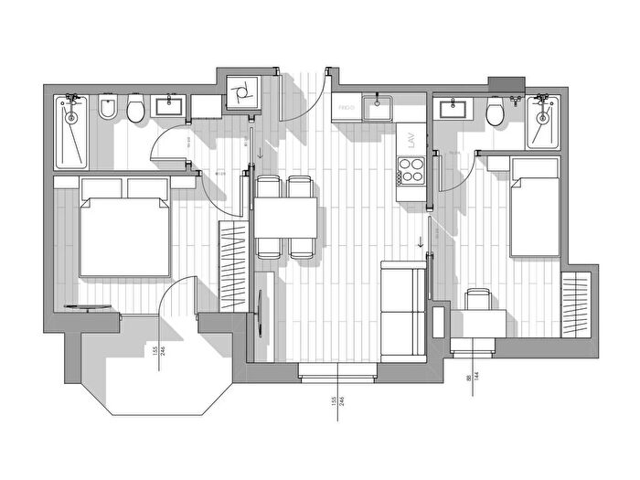 Appartamento trilocale in affitto in Via Carlo Fornara, Bande Nere, Milano