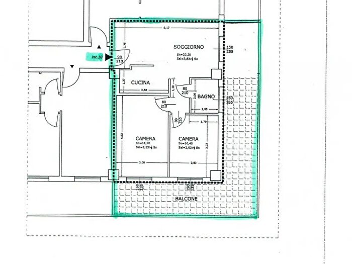 Appartamento trilocale in affitto in Via Togliatti, Ancona