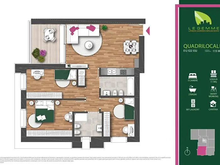 Appartamento quadrilocale in vendita in Via Giuseppe Garibaldi, Centro, Brugherio