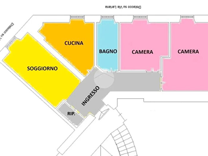 Appartamento trilocale in vendita in Via Chiana, Roma