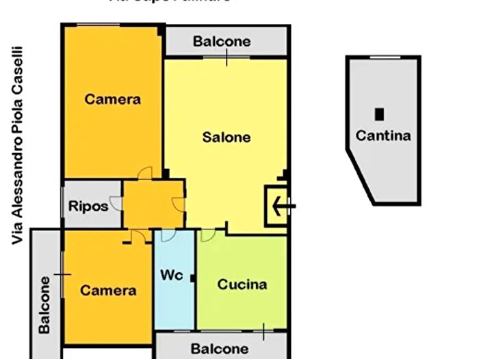 Appartamento trilocale in vendita in Via Alessandro Piola Caselli, Roma