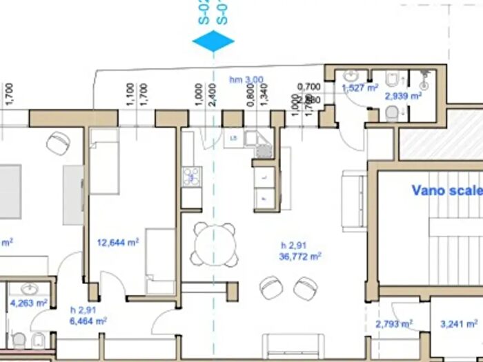 Appartamento trilocale in vendita in Corso Milano, Padova