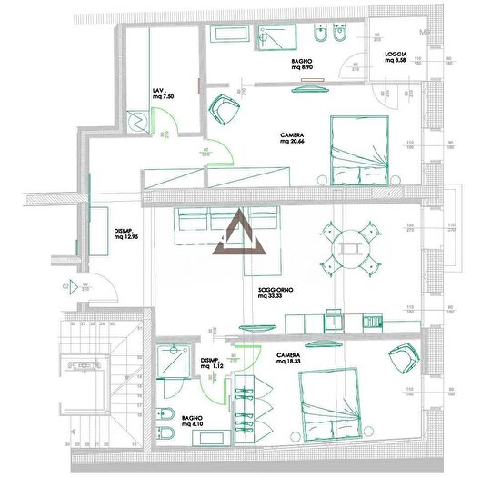 Appartamento trilocale in affitto in Via Roma, Cittadella