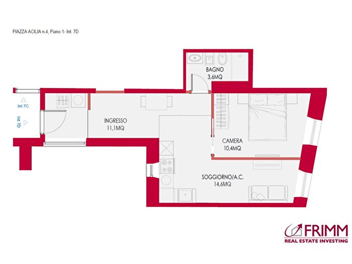 Appartamento bilocale in vendita in Piazza Acilia, Roma