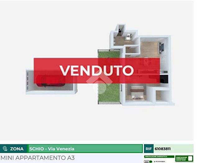 Appartamento bilocale in vendita in Via Venezia, Schio