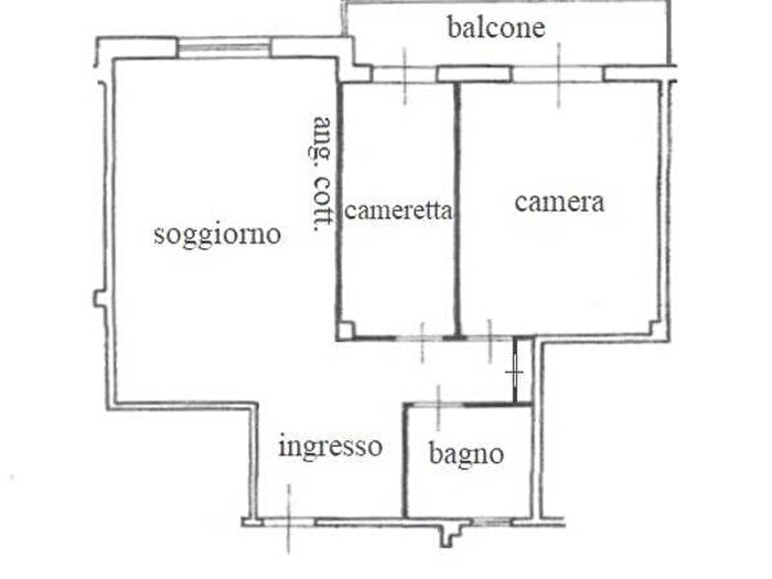 Appartamento trilocale in vendita in Via Raffaele De Cosa, Roma