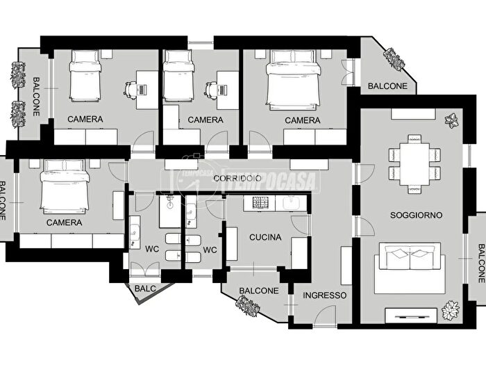 Appartamento con 5 locali in vendita in Sassari