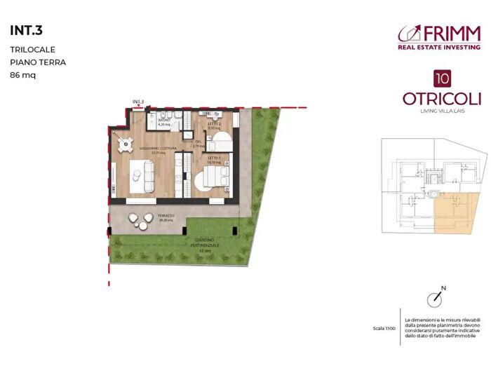 Appartamento trilocale in vendita in Via Otricoli, Roma