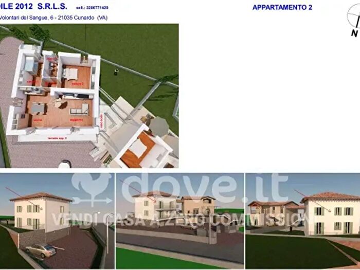 Appartamento trilocale in vendita in Via Volontari del Sangue, Cunardo