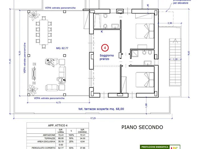 Appartamento quadrilocale in vendita in Massa