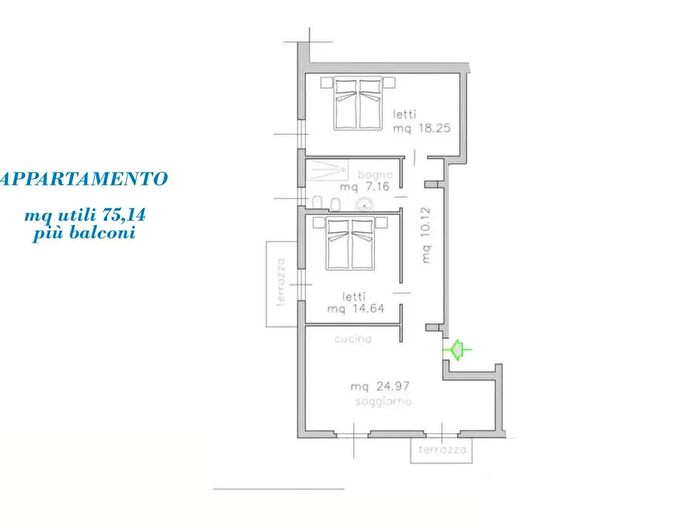 Appartamento trilocale in vendita in Via Vittorio Veneto, Dicomano