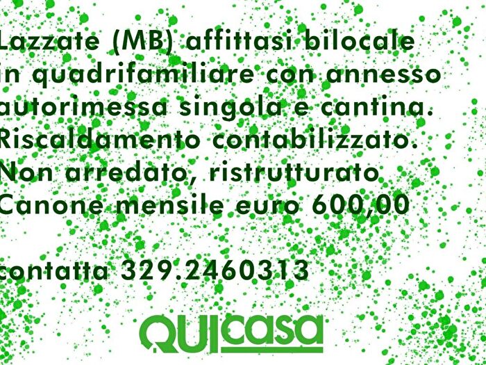 Appartamento bilocale in affitto in Via Enea Silvio Bianchi, Lazzate