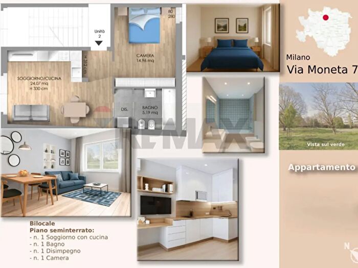 Appartamento monolocale in vendita in Milano