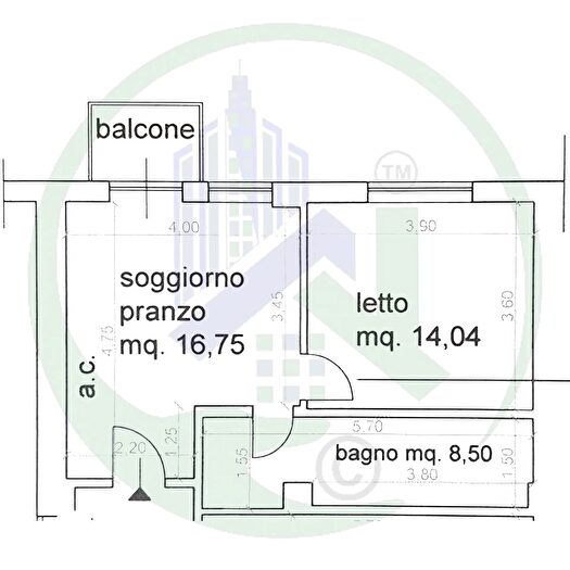 Appartamento trilocale in vendita in Latina