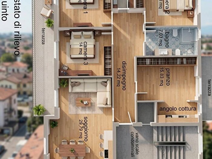 Appartamento con 6 locali in affitto in Via Ammiraglio Burzagli, Città, Montevarchi