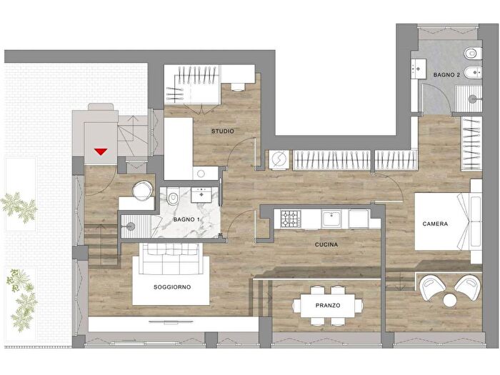 Appartamento trilocale in affitto in Via Roald Engelbert Amundsen, San Siro, Milano