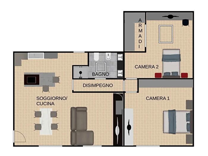 Appartamento trilocale in vendita in Via Aldo Moro, San Giovanni Lupatoto